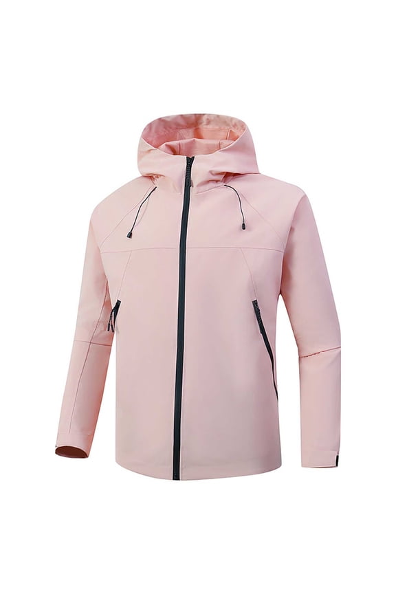 Men's Winter Warm Jacket Men Outdoor Layer Thin Mountaineering Clothing Windproof Breathable Hardshell Jacket Pink