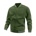 thumbnail image 1 of JTieacloth Men's Winter Warm Jacket Men's Casual Baseball Jacket Lightweight Comfortable Stand Collar Outerwear Slim Fit Breathable Spring Autumn Coat Green, 1 of 3
