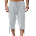 thumbnail image 1 of JTieacloth Mens Athletic Fit Pants Men's Spring And Summer Cotton Sweatpants Jogging Pants Loose Casual Beach Vacation Capri Pants Gray, 1 of 4