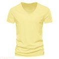 thumbnail image 1 of JTieacloth Mens Basic T-Shirts Men's Fashion Casual Solid Color Short Sleeve T Shirt Tops(Yellow,XL), 1 of 4