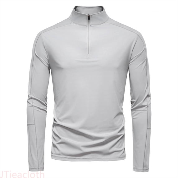 JTieacloth Mens Basic Tee Tops Men's Fashion Long Sleeved Casual And Comfortable T Shirt(Gray,XL)
