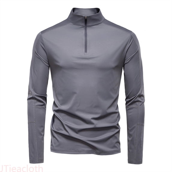 JTieacloth Mens Basic Tee Tops Men's Fashion Long Sleeved Casual And Comfortable T Shirt(Gray,XXL)