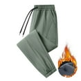 thumbnail image 1 of JTieacloth Mens Big and Tall Pants Men's Casual Pants Windproof Lined Trousers For Autumn Winter Outdoor Activities Comfortable And Durable Athletic Wear Green, 1 of 2