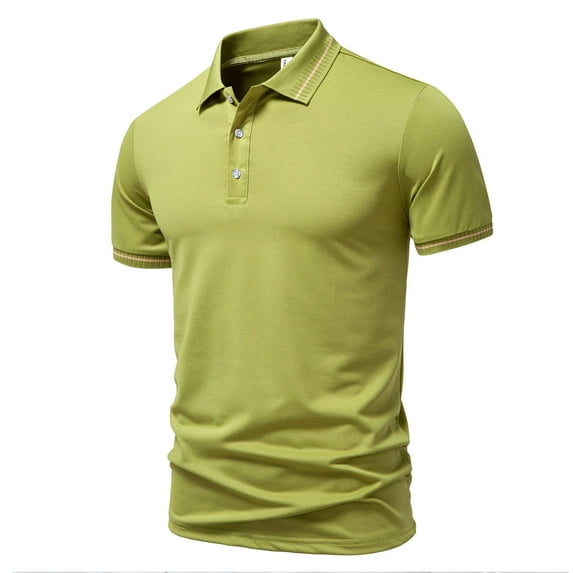 JTieacloth Mens Button Closure T Shirt Men's Shirts Performance Wicking Classic Fit Button Shirts For Men Green XXXL