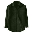 thumbnail image 1 of JTieacloth Mens Button-Down Shirts Mens Spring And Autumn Solid Color Corduroy Long Sleeve Thickened Shirt Youth Fashion Casual Shirt Green, 1 of 2