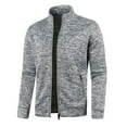 thumbnail image 1 of JTieacloth Mens Cardigan Sweaters Full Zip Up Stand Collar Casual Knitted Sweater with Pockets, 1 of 4