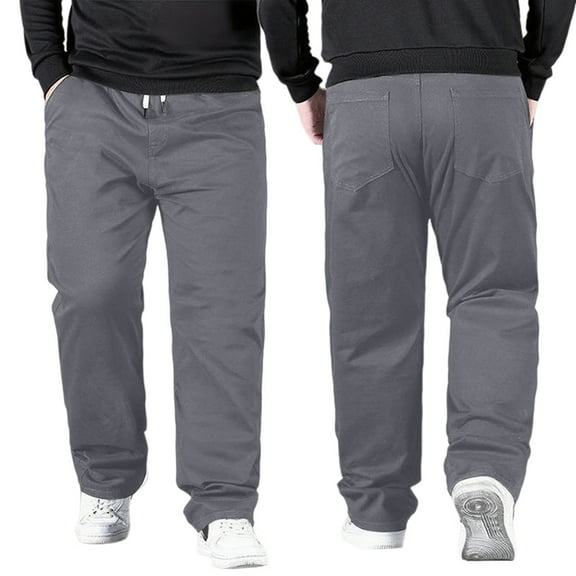 JTieacloth Mens Cargo Sweatpant High Waist Casual Pants With Stretch Comfort Fit Big And Tall Elastic Waistband Loose Straight Leg Trousers For Summer Gray
