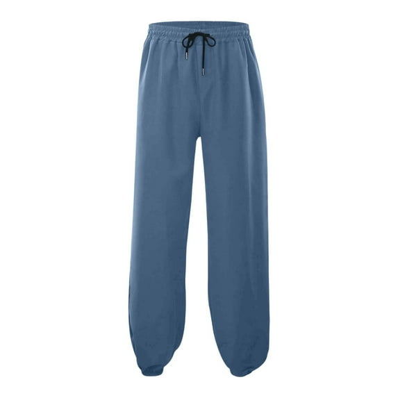 JTieacloth Mens Cargo Long Pants Men's Casual Jogger Pants Slim Fit Tapered Ankle Sweatpants Lightweight Comfortable Breathable For Daily Wear Outdoor Sports Blue