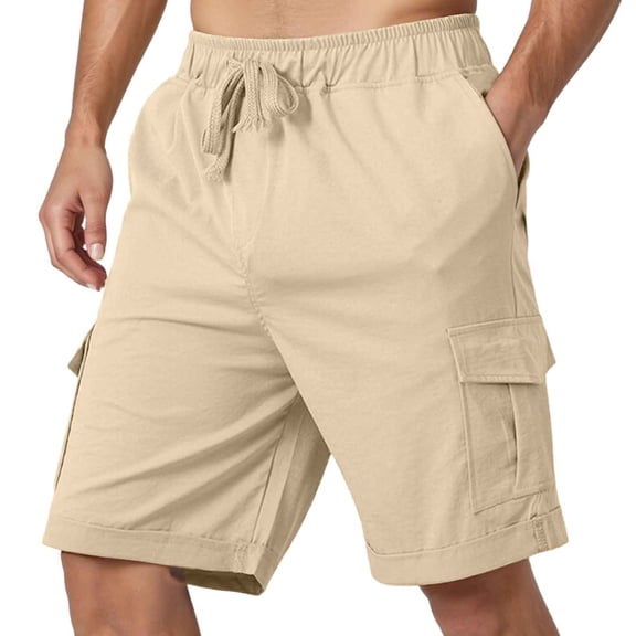 JTieacloth Mens Cargo Pants Men's Casual Pants Relaxed Fit Work Trousers Pocket Stylish Everyday Wear Comfortable Spring Summer Yellow