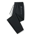 thumbnail image 1 of JTieacloth Mens Casual Linen Pants Men Unisex Stretch Quick Drying Pants Casual Elastic Waist Drawstring Stretch Pants Black, 1 of 3