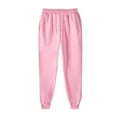 thumbnail image 1 of JTieacloth Mens Casual Pants Men And Women Autumn And Winter Leisure Solid Color Pants Trousers Pink, 1 of 5