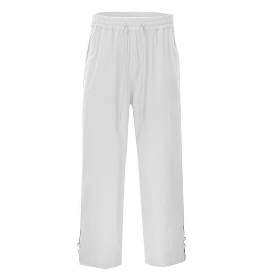 JTieacloth Mens Casual Pants Men's Casual Pants For Everyday Wear Outdoor Activities And Comfortable Relaxation Versatile Lightweight Trousers For All Seasons White
