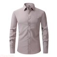 thumbnail image 1 of JTieacloth Mens Casual Shirts Men's Solid Color Long Sleeved Shirt Casual Fashion Business Men's Shirt Jacket(Gray,XL), 1 of 6