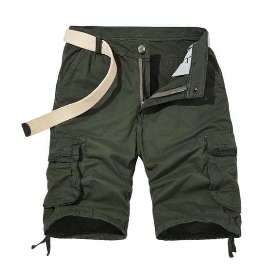 JTieacloth Mens Casual Shorts Men's Cargo Shorts For Work Relaxed Fit Outdoor Pocket Work Utility Hiking Travel Casual Shorts,Green