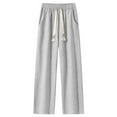 thumbnail image 1 of JTieacloth Mens Casual Stretch Chino Pant 2025 Men's Solid Color Straight Leg Sports Casual Trend Sweatpants Long Pants Gray, 1 of 5