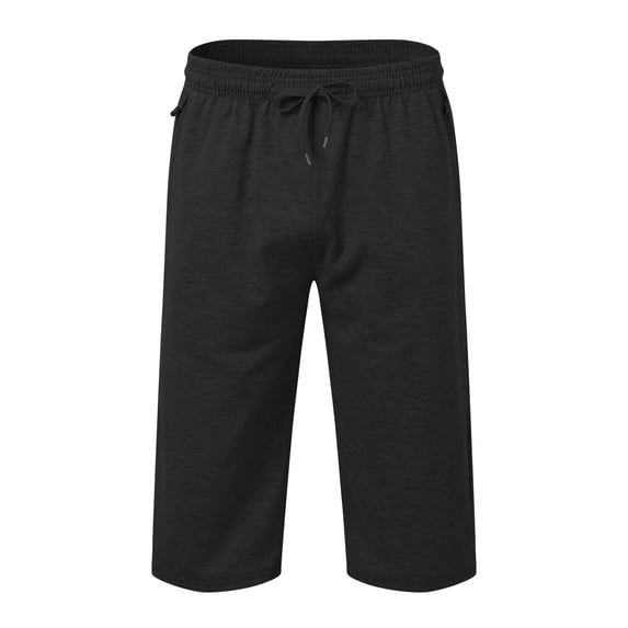 JTieacloth Mens Classic Casual Pant Men's Casual Shorts Summer Breathable Loose Fit Comfortable Elastic Waist Lightweight Outdoor Sports Wear Black
