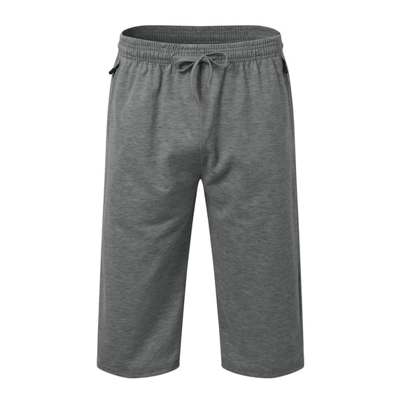 JTieacloth Mens Classic Casual Pant Men's Casual Shorts Summer Breathable Loose Fit Comfortable Elastic Waist Lightweight Outdoor Sports Wear Gray