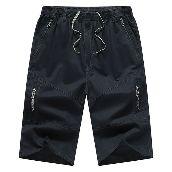 JTieacloth Mens Classic Chino Short Mens Outdoor Casual Elastic Waist Relaxed Fit Cotton Lightweight Quick Dry Fishing Hiking Work Shorts Cargo Shorts,Blue