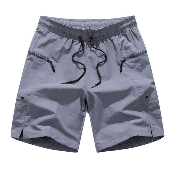 JTieacloth Mens Classic Chino Short Summer Men's Beach Pants Shorts Beach Surf Pants Men's Size Quarter Pants Breathable Comfortable Swimming Trunks,Gray