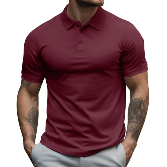 JTieacloth Mens Classic Shirt Mens Summer Shirt Short Sleeve Shirt Summer Casual Shirt Shirt Red S