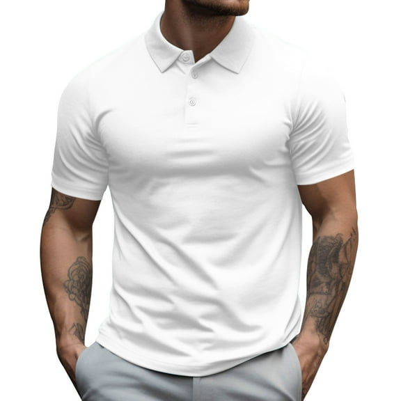 JTieacloth Mens Classic Shirt Mens Summer Shirt Short Sleeve Shirt Summer Casual Shirt Shirt White S