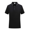 thumbnail image 1 of JTieacloth Mens Collared T Shirt Short Sleeve Collar Shirt Black L, 1 of 2