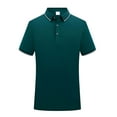 thumbnail image 1 of JTieacloth Mens Collared T Shirt Short Sleeve Collar Shirt Green S, 1 of 2