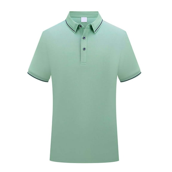 JTieacloth Mens Collared T Shirt Short Sleeve Collar Shirt Green XL