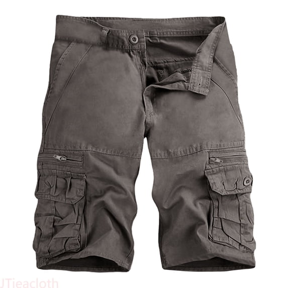 JTieacloth Mens Cotton Overalls Shorts Cotton Shorts Pocket Leisure Exercise Mens Shorts Without Belts Mens Loose Cargo Shorts Gray