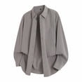 thumbnail image 1 of JTieacloth Mens Dress Shirts Men's Casual Long Sleeve Linen Shirt For Everyday Wear Relaxed Fit Button Perfect For Spring Summer And Fall Gray, 1 of 3