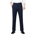 thumbnail image 1 of JTieacloth Mens Elastic Waist Pants Male Trousers Are Loose Straight Leg High Rise Deep Casual Pants Blue, 1 of 6