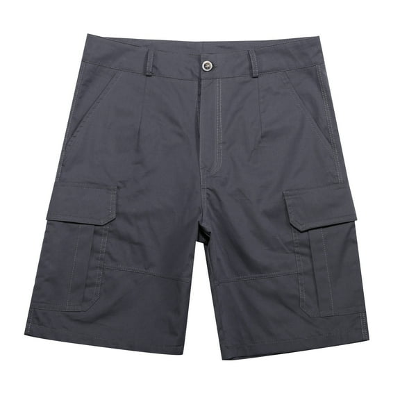 JTieacloth Mens Elastic Waist Shorts Men's Classic Cargo Stretch Short,Gray
