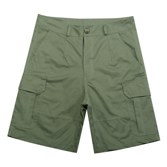 JTieacloth Mens Elastic Waist Shorts Men's Classic Cargo Stretch Short,Green