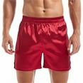 thumbnail image 1 of JTieacloth Mens Elastic Waist Shorts Men's Summer Fashion High Grade Sense Of Loose Casual Outside To Wear Quarter Shorts,Red, 1 of 2