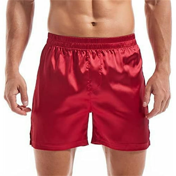 JTieacloth Mens Elastic Waist Shorts Men's Summer Fashion High Grade Sense Of Loose Casual Outside To Wear Quarter Shorts,Red