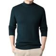 thumbnail image 1 of JTieacloth Mens Knitted Sweaters Male Turtleneck Sweater Slim Fit Velvet Sweater For Men Long Sleeve Pullover Sweater Stretch Casual Thermal Sweater(Green), 1 of 4