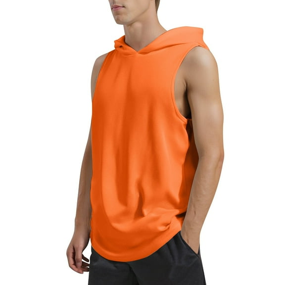 JTieacloth Mens Large Long Sleeve Shirts Men's Tank Tops For Casual Sports Gym Summer Comfortable Sleeveless Hooded Tops For Everyday Wear With Versatile Style