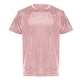 thumbnail image 1 of JTieacloth Mens Large Shirt Mens Velvet Velour Fashion Hop Slim Short Sleeves T Shirts, 1 of 5