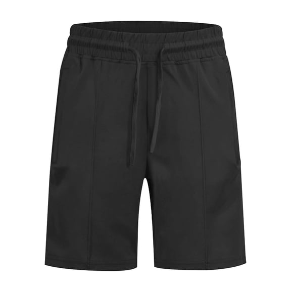 JTieacloth Mens Linen Shorts Summer Men'S Casual Shorts Solid Color Shorts Fashion Slim Five Pants Beach Shorts,Black