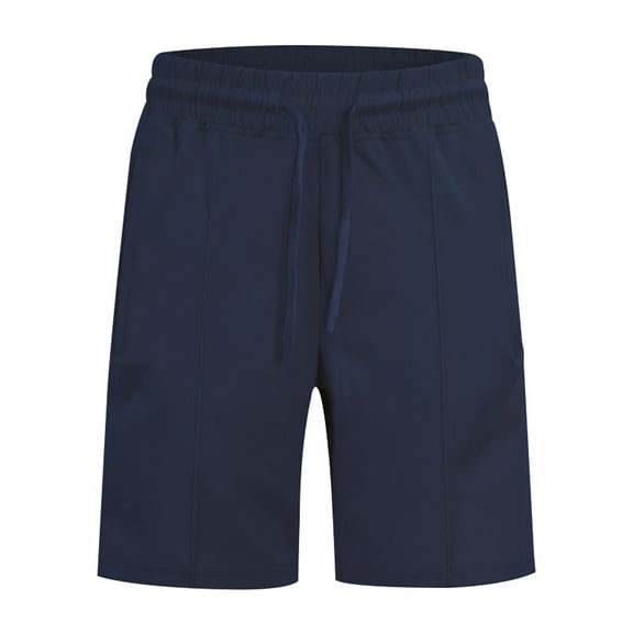 JTieacloth Mens Linen Shorts Summer Men'S Casual Shorts Solid Color Shorts Fashion Slim Five Pants Beach Shorts,Blue