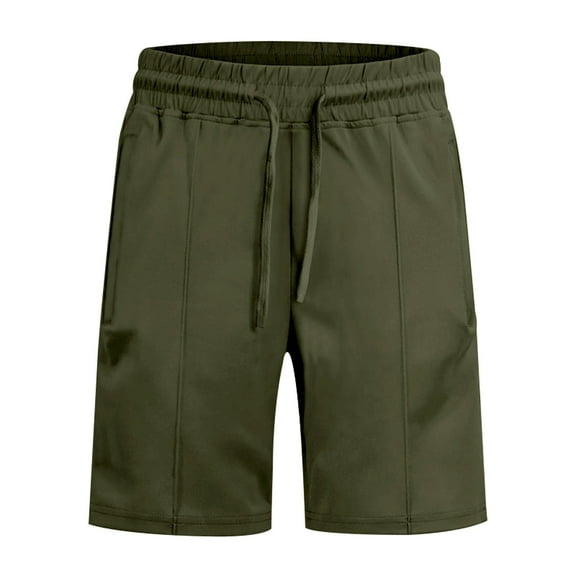 JTieacloth Mens Linen Shorts Summer Men'S Casual Shorts Solid Color Shorts Fashion Slim Five Pants Beach Shorts,Green