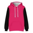 thumbnail image 1 of JTieacloth Mens Oversized Hoodies Men's Versatile Simp Le Colorblocking Casual Sport Drawstring Hooded Sweatshirt Pink, 1 of 3