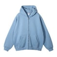 thumbnail image 1 of JTieacloth Mens Oversized Hoodies Mens Zip Up Hoodie Long Sleeve Fleece Full Zip Hooded Sweatshirt Pullover With Pocket Blue, 1 of 3