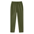 thumbnail image 1 of JTieacloth Mens Relaxed Fit Pants Mens Hip Hop Pants Casual Solid Color Track Cuff Lace Up Workout Pants With Pocket Green, 1 of 5