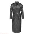 thumbnail image 1 of JTieacloth Mens Robe MEN'S SOLID COLOR THIN LOOSE LARGE SLEEVED SPRING AND AUTUMN SMOOTH CARDIGAN GOWN BATHROBE(Gray,XXL), 1 of 6