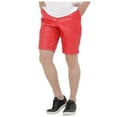thumbnail image 1 of JTieacloth Mens Shorts Casual Leather Shorts Men's Hop Motorcycle Ride Party Disco Shorts,Red, 1 of 6
