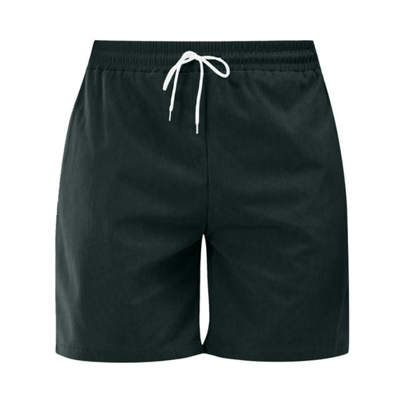 JTieacloth Mens Shorts Casual Summer Fashion Men's Casual Shorts Solid Color Tie Simple Style Corduroy Sweatpants,Green