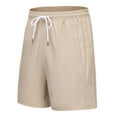 thumbnail image 1 of JTieacloth Mens Shorts Casual Unisex Ice Silk Quick Drying Stretch Solid Color Summer Sports Shorts,Yellow, 1 of 3