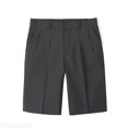 thumbnail image 1 of JTieacloth Mens Shorts Chino Shorts Men Casual Pleated Front Work Casual Shorts Lightweight Stretch Waist Button Dress Pants With Pockets(Gray,36), 1 of 5