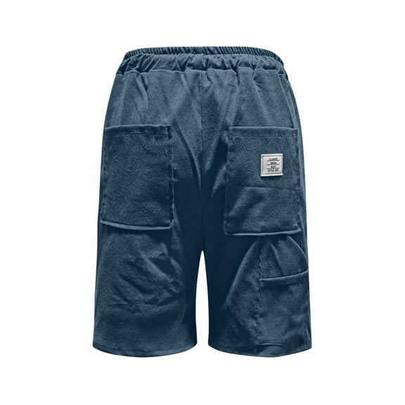 JTieacloth Mens Shorts Classic Fit Men's Casual Shorts Breathable Comfortable Lightweight Summer Outdoor Sports Everyday Wear Stretch Elastic Waistband Loose Fit,Blue